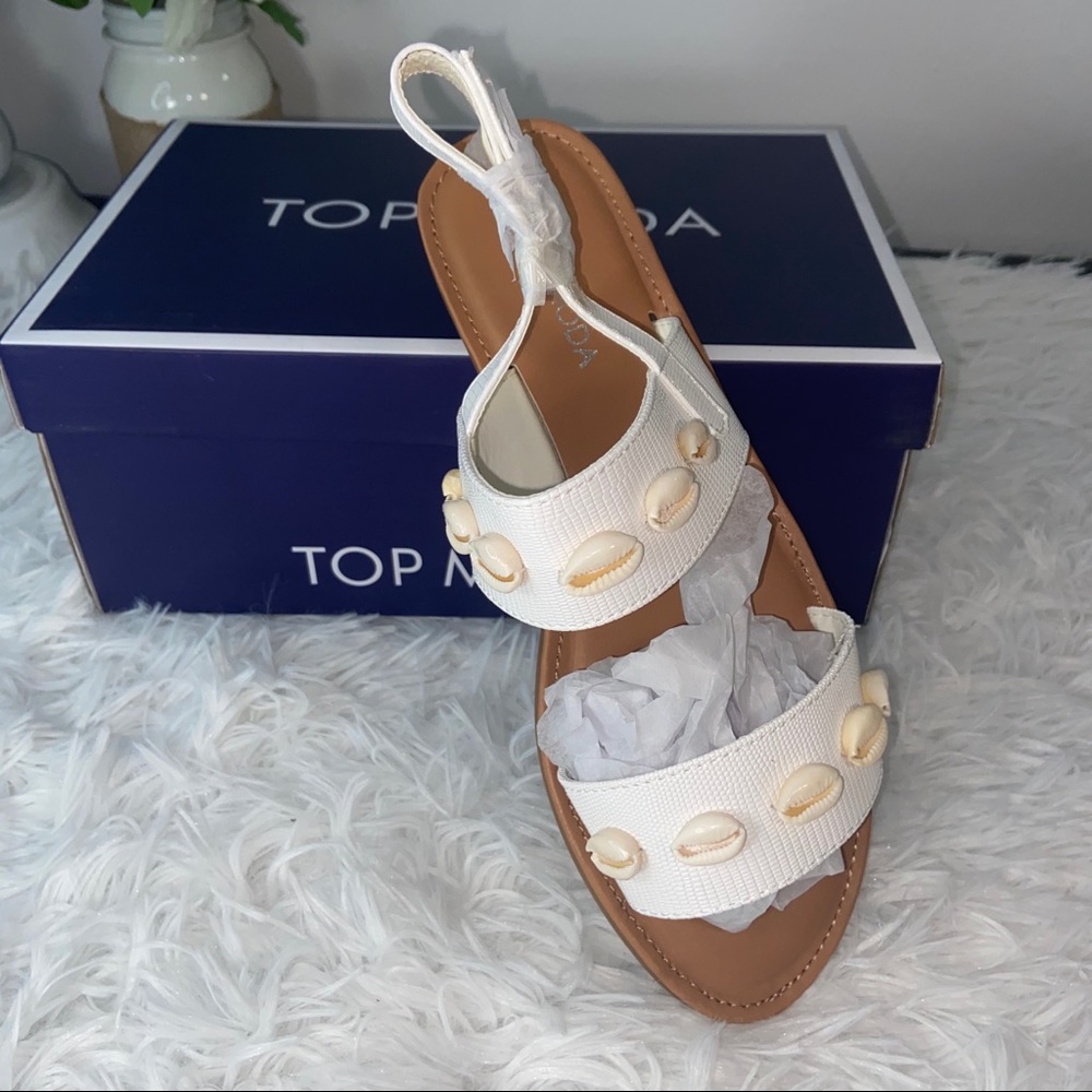 ✨🐚 Top Moda White Shell Sandals 🐚✨ - Picture 4 of 7